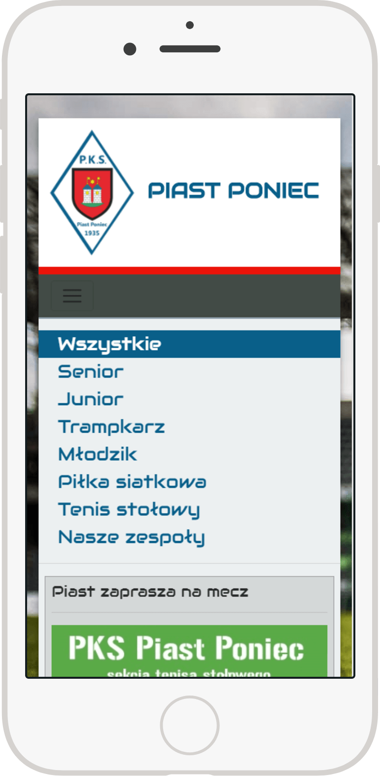 Strona internetowa Piast Poniec wykonana przez Birrt